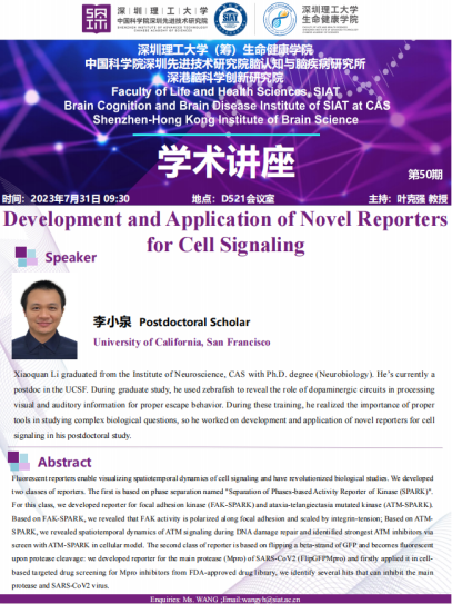 Development and Application of Novel Reporters for Cell Signaling